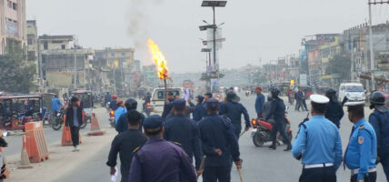 सरकारी अस्पतालमा सुधारको माग गर्दै, मुख्यमन्त्री सतिस कुमार सिंहको पुतला दहन