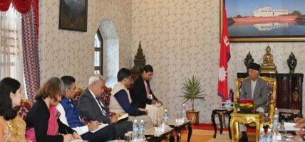 राष्ट्रपति रामचन्द्र पौडेलसँग भारतीय विदेश सचिव विक्रम मिश्रीको भेटवार्ता