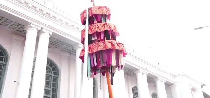 बसन्तपुरमा चीर ठड्याइयो, शुरु भयो होली