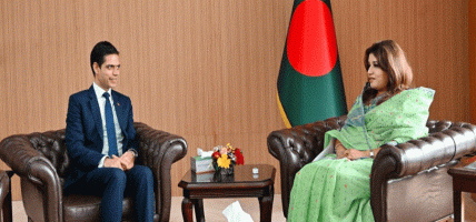 राजदूत घनश्याम भण्डारीले बङ्गलादेशकी नवनियुक्त विदेश राज्यमन्त्री शर्मा ओबेद इस्लामसँग गरे शिष्टाचार भेटवार्ता