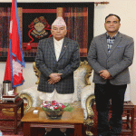 नेपाली कांग्रेसका नेता नैनसिंह महरले राष्ट्रपति रामचन्द्र पौडेलसँग गरे भेट