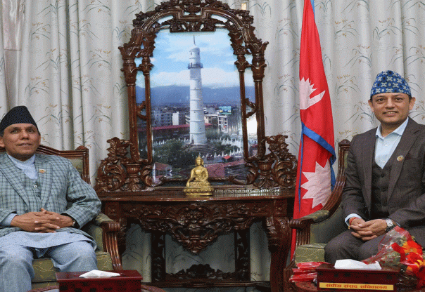 राष्ट्रिय सभा अध्यक्ष नारायणप्रसाद दाहाल र सभामुख डोलप्रसाद अर्यालबीच भेटवार्ता