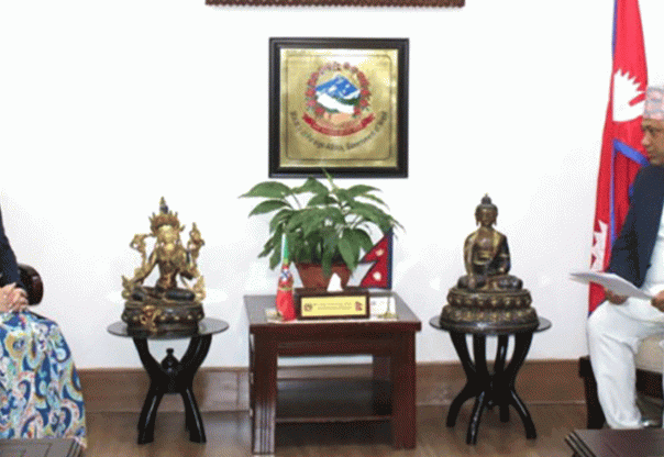 परराष्ट्रमन्त्री खनालसँग नेपाल भ्रमणमा रहेकी पोर्चुगलकी उपविदेशमन्त्री डा. जाभियरको भेटवार्ता