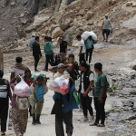 वर्षाका कारण अरनिको राजमार्ग अवरुद्ध हुँदा तातोपानी नाका ठप्प