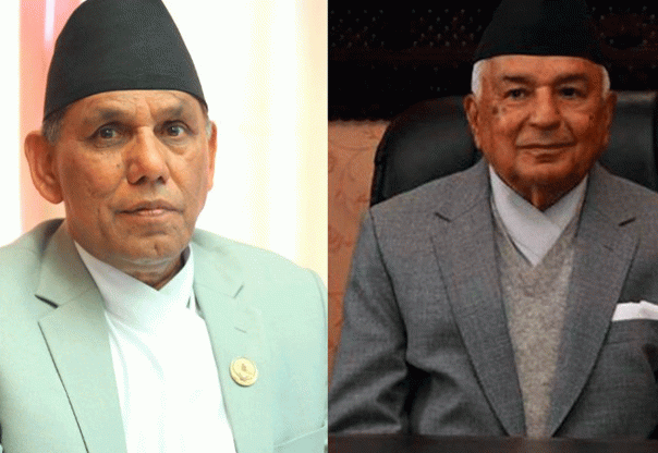 राष्ट्रपति रामचन्द्र पौडेल र राष्ट्रियसभाका अध्यक्ष नारायणप्रसाद दाहालबिच भेटघाट