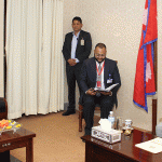 उपराष्ट्रपति रामसहाय यादवसँग साउदी अरेबियाका राजदूत फाहद मोहम्मद ए मनिकरको शिष्टाचार भेट