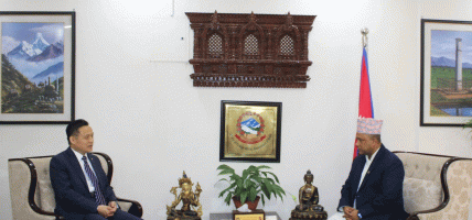परराष्ट्रमन्त्री शिशिर खनाल र चीनका राजदूत झाङ माओमिङबिच शिष्टाचार भेटवार्ता