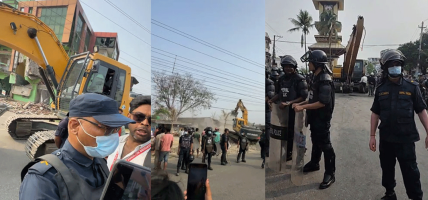 वीरगन्जमा बिहानैदेखि चल्यो डोजर