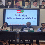 नेपाली कांग्रेसको केन्द्रीय कार्यसम्पादन समितिको बैठक सानेपामा