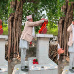 दिवंगत नेता भीमनारायण थारुको सालिकमा माल्यार्पण गर्दै मन्त्री चौधरीले गरे कार्यकालको सुरुवात