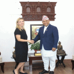अमेरिकी उपविदेशमन्त्री सारा र परराष्ट्रमन्त्री शिशिर खनालबिच शिष्टाचार भेटवार्ता