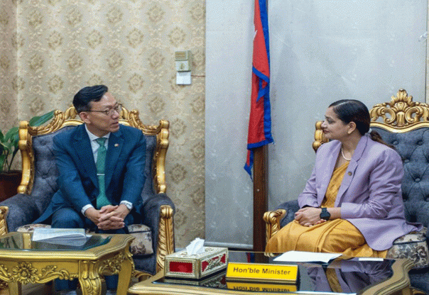 स्वास्थ्यमन्त्री मेहतासँग गणतन्त्र कोरियाका राजदूत पार्कबीच शिष्टाचार भेटवार्ता
