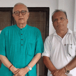 नेपाली कांग्रेसका महामन्त्री गुरूराज घिमिरे र नेता शेखर कोइरालाबीच भेटवार्ता