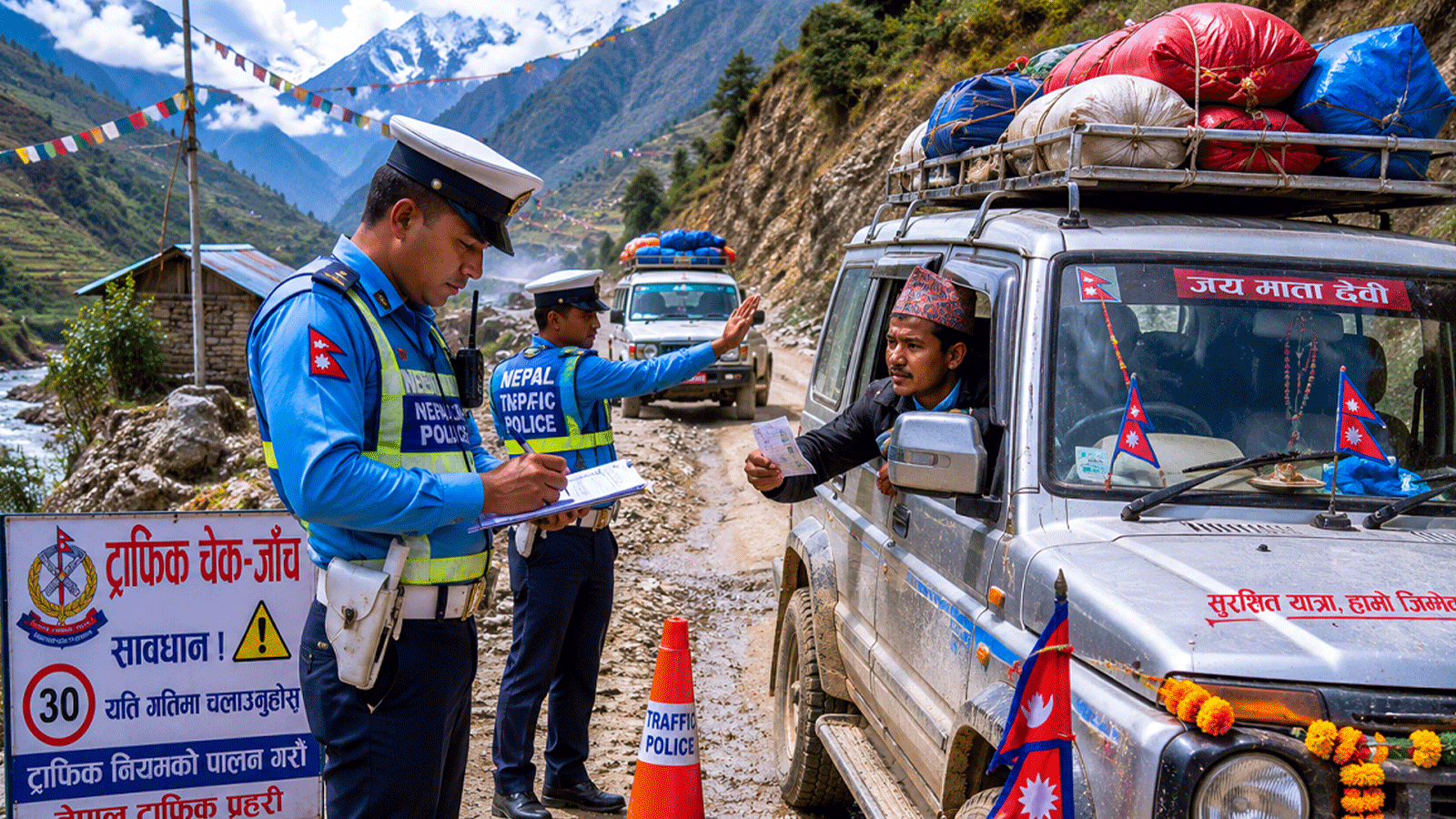 जुम्लामा ट्राफिक कारबाहीबाट आठ लाख १२ हजार राजस्व सङ्कलन
