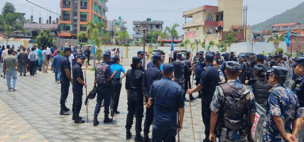 रास्वपाकाे बागमती प्रदेश अधिवेशन स्थगित, प्रहरीले कार्यक्रमस्थल खाली गरायाे
