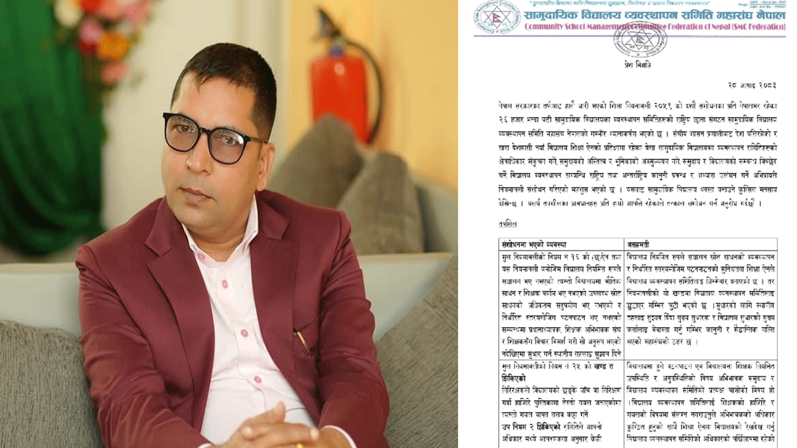शिक्षा नियमावलीको संशोधनप्रति सामुदायिक विद्यालय व्यवस्थापन महासंघको आपत्ति