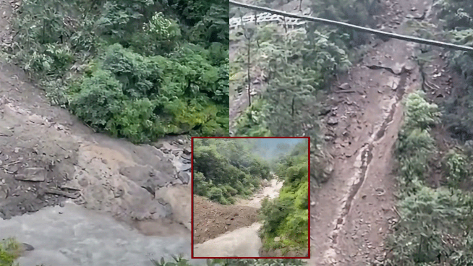 चीनतर्फ पहिरो खस्दा भोटेकोशीको बहाब प्रभावित, सतर्क रहन आग्रह