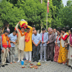 मुख्यमन्त्री खगराज भट्टद्वारा विधिपूर्वक पूजा गरी बडिमालिकाको पेटारो प्रस्थान