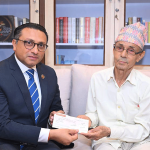 ७८ वर्षीय भण्डारीले दिए राहत कोषमा ७ लाख ७७ हजार सहयोग