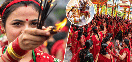 हरितालिका तीज पर्व: अखण्ड सौभाग्य र पारिवारिक सुख-शान्तिको कामनासहित शिवालयहरूमा घुइँचो