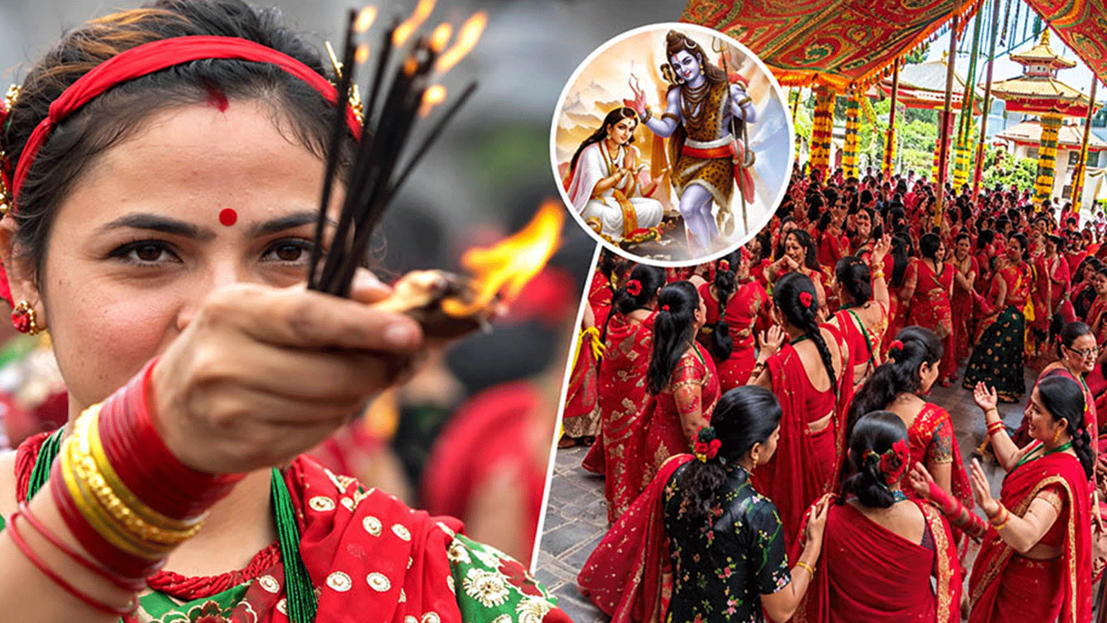 हरितालिका तीज पर्व: अखण्ड सौभाग्य र पारिवारिक सुख-शान्तिको कामनासहित शिवालयहरूमा घुइँचो